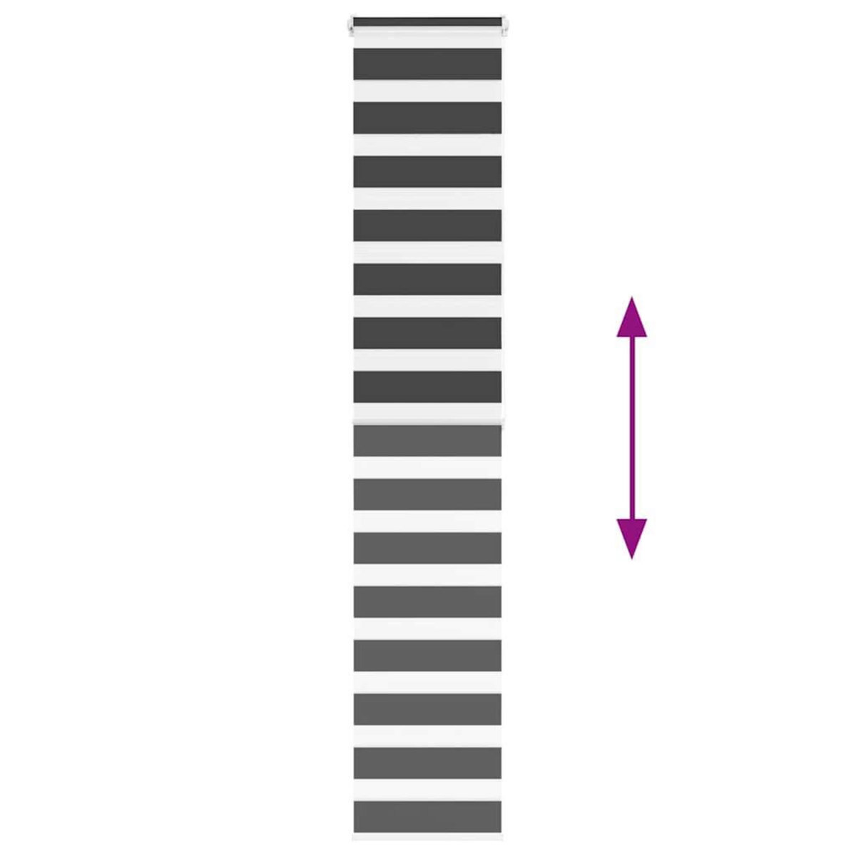 VIDAXL Store zebre noir 45x200 cm largeur du tissu 40,9 cm polyester