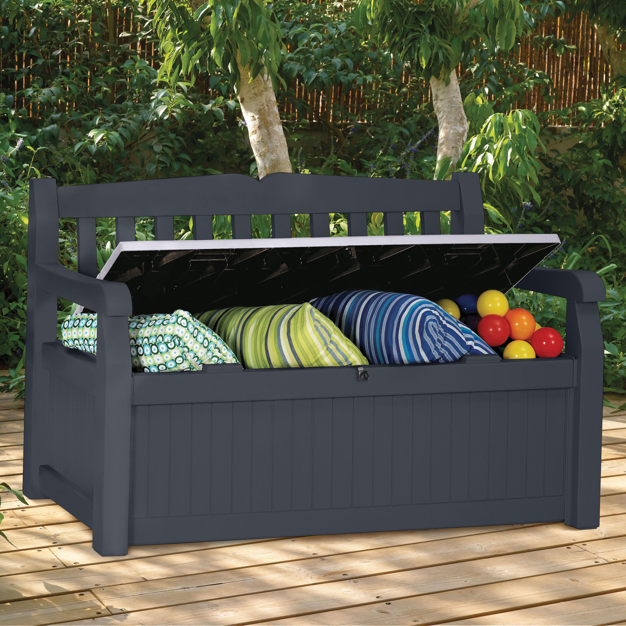 Voir la diapositive 1 : KETER Banc coffre de jardin en résine 265 litres