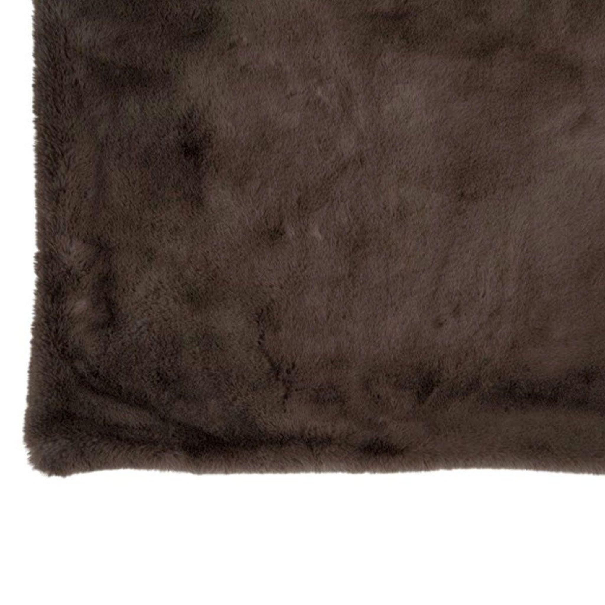 Voir la diapositive 3 : J-LINE Plaid imitation fourrure  cutie  130x180cm taupe