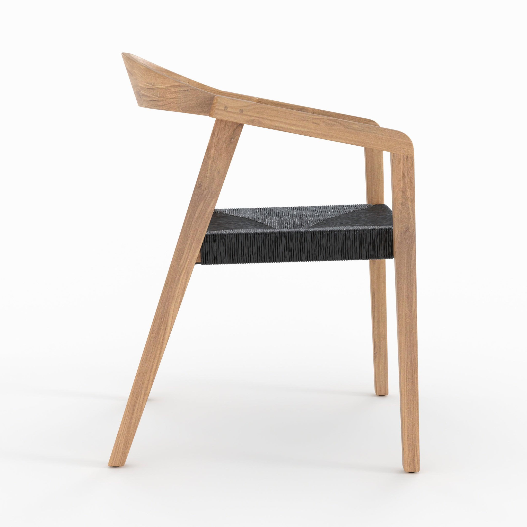 Voir la diapositive 6 : MAISON PAVANE Chaise de jardin en bois de teck recyclé et rotin synthétique-malio