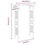 Voir la diapositive 6 : VIDAXL Arche pour rosiers Bambou 118x40x187 cm