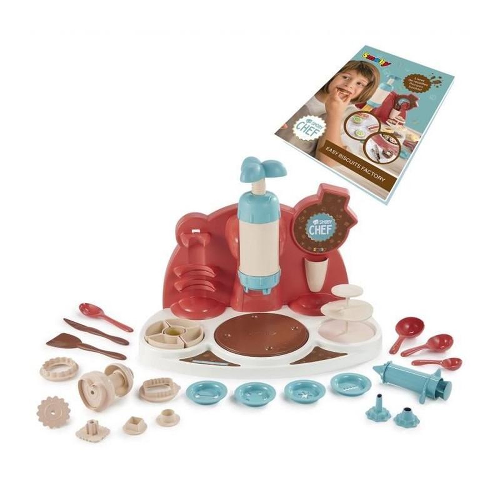 Voir la diapositive 2 : SMOBY Smoby - Playset Biscuit factory - Fabriquer ces gâteaux - Livre de recettes inclus - Nombreux accessoires