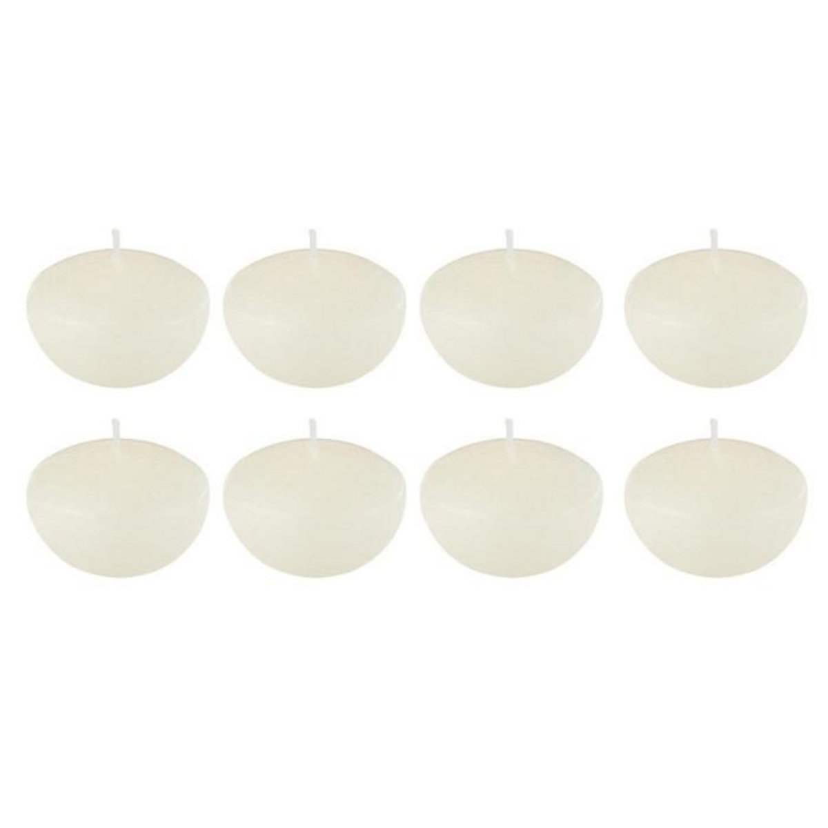 Paris Prix Lot de 8 Bougies Chauffe-Plat  Flottante  6cm Blanc