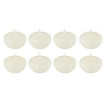 Paris Prix Lot de 8 Bougies Chauffe-Plat  Flottante  6cm Blanc