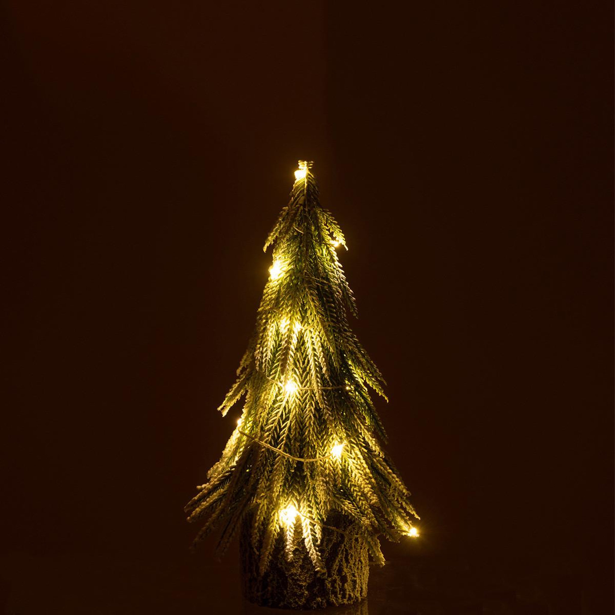 Voir la diapositive 3 : J-LINE Sapin de noël déco à led  luther  30cm vert