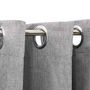 Voir la diapositive 3 : VIDAXL Rideaux occultants Aspect lin avec œillets 2 pcs Gris 140x175cm