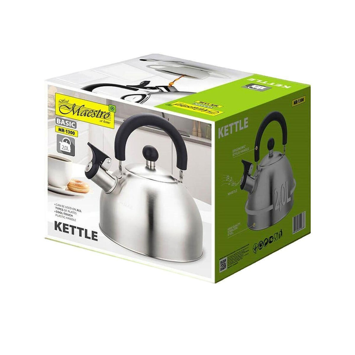 HELLO MAESTRO Bouilloire Maestro Moderne Fini argenté