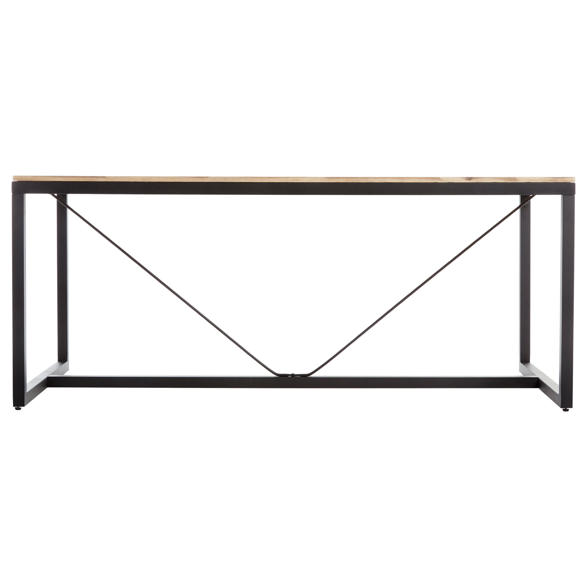 Voir la diapositive 2 : ATMOSPHERA Table de séjour salle à manger fixe pieds métal L180cm ELEORA