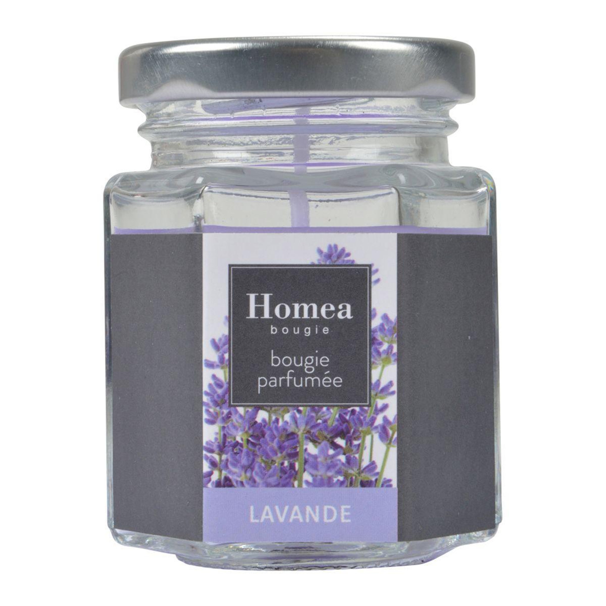HOMEA Bougie verrine parfumée  essentiel ii  7cm lavande