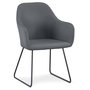 Voir la diapositive 1 : Paris Prix Fauteuil Design  Blida  87cm Gris & Noir