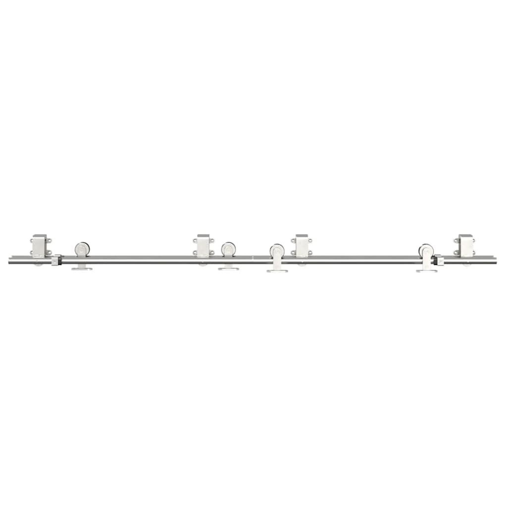 Voir la diapositive 5 : VIDAXL Kit fixation porte coulissante 183 cm Acier inoxydable Argente