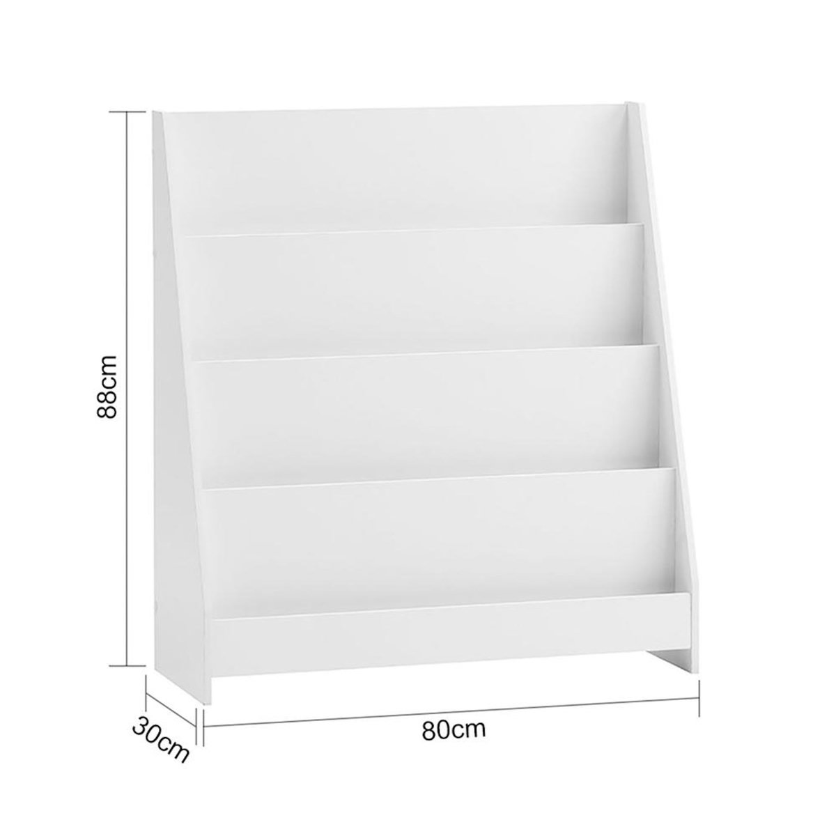 SOBUY SoBuy - Bibliothèque Enfant à 4 étagères - Nordique - KMB32