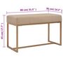 Voir la diapositive 6 : VIDAXL Banc d'entree beige 80 cm velours