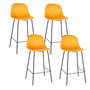 Voir la diapositive 1 : TOILINUX Lot de 4 Tabourets de bar design velours Ima