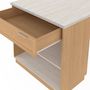 Voir la diapositive 6 : ID MARKET Ilot central mange-debout 4 personnes VITO 130 cm bois et plateau effet travertin