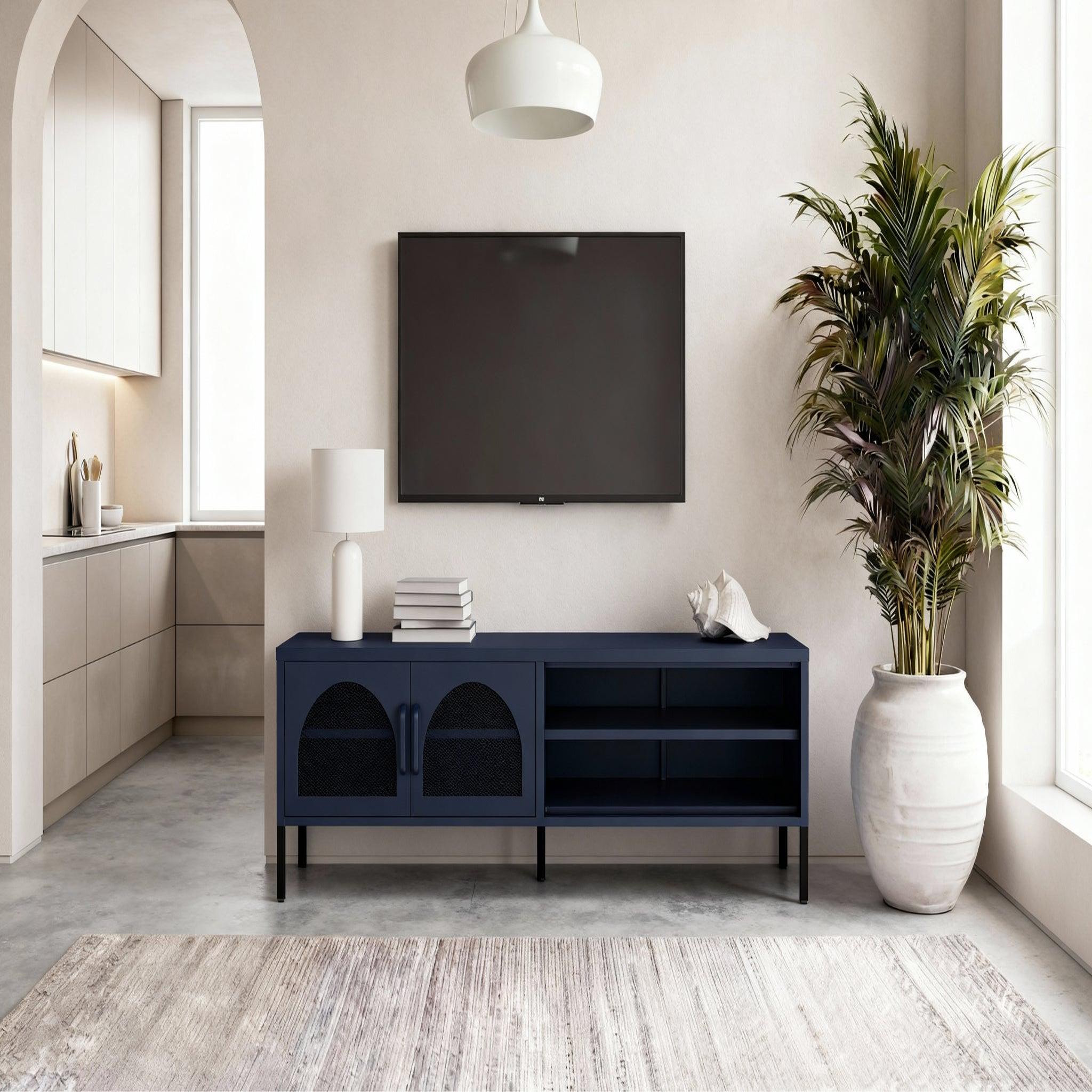 Voir la diapositive 2 : CASANOVA PARIS Aveno - meuble tv 160cm en métal