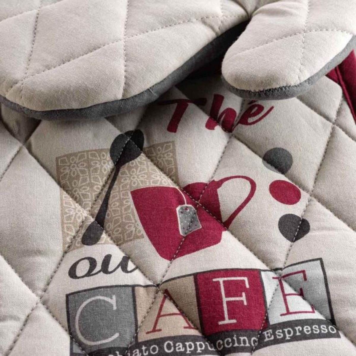 Paris Prix Gant & Manique Coton  Déjeuner  28cm Taupe