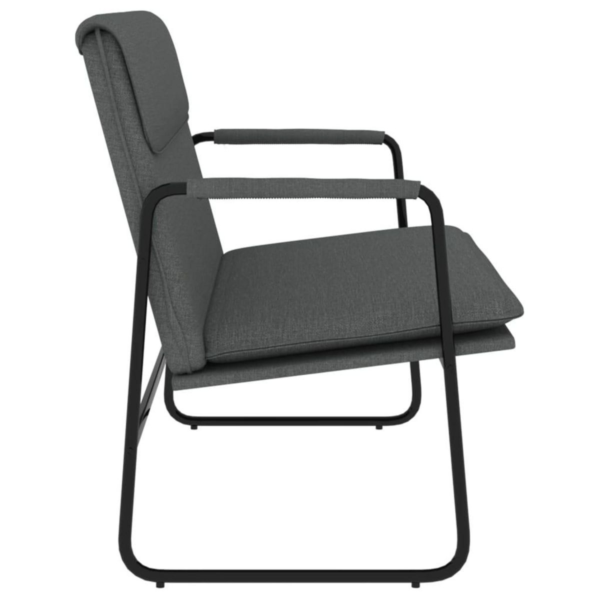 VIDAXL Banc Gris fonce 100x64x80 cm Tissu