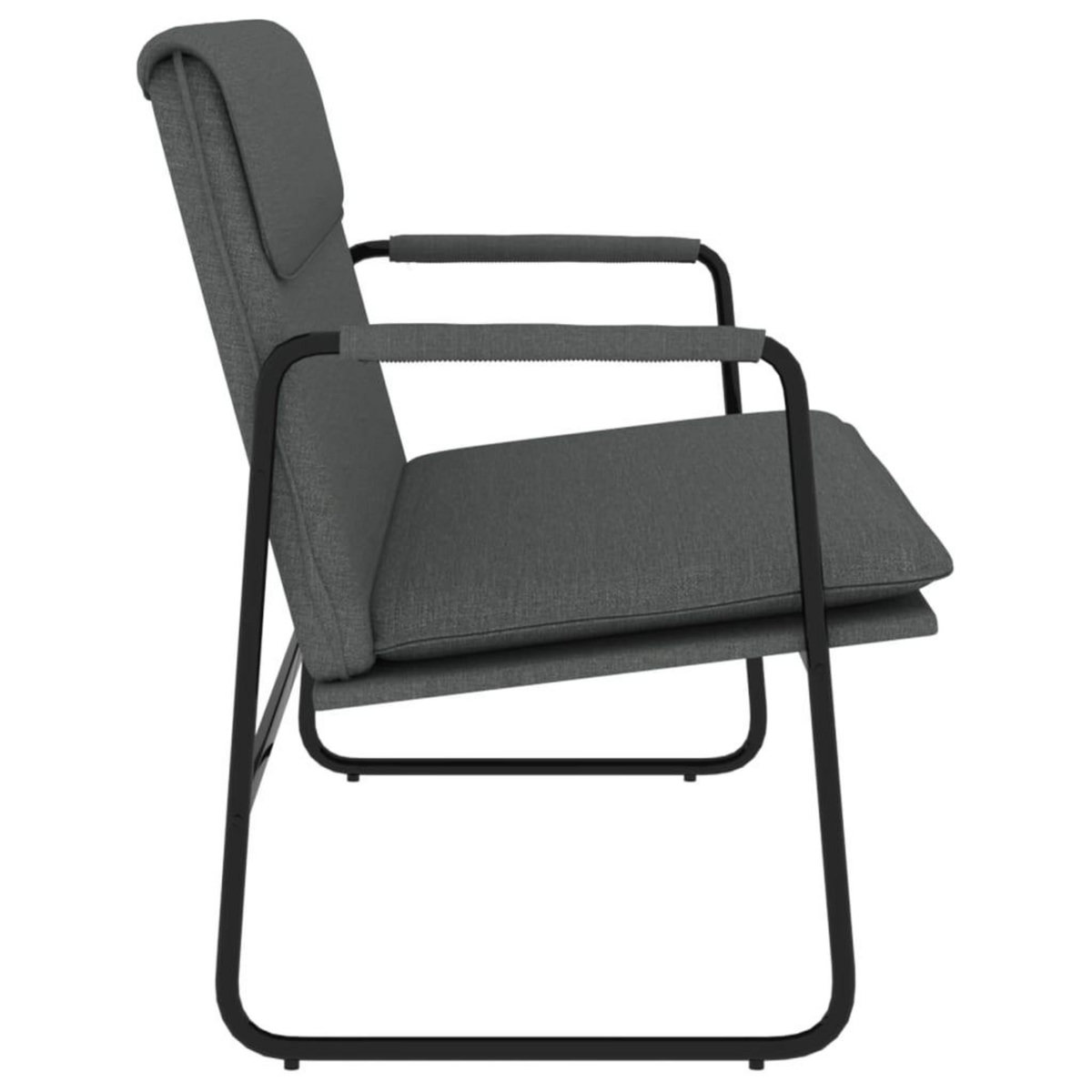 VIDAXL Banc Gris fonce 100x64x80 cm Tissu