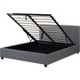 Voir la diapositive 3 : Habitat et Jardin Lit double avec coffre  Carla  - 140 x 190 - Gris