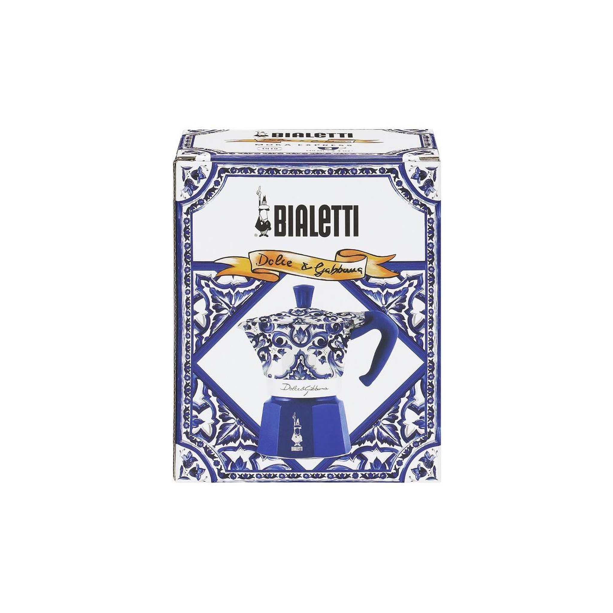 Voir la diapositive 4 : BIALETTI Cafetière italienne Moka Express 3 tasses Collection D&G Blu