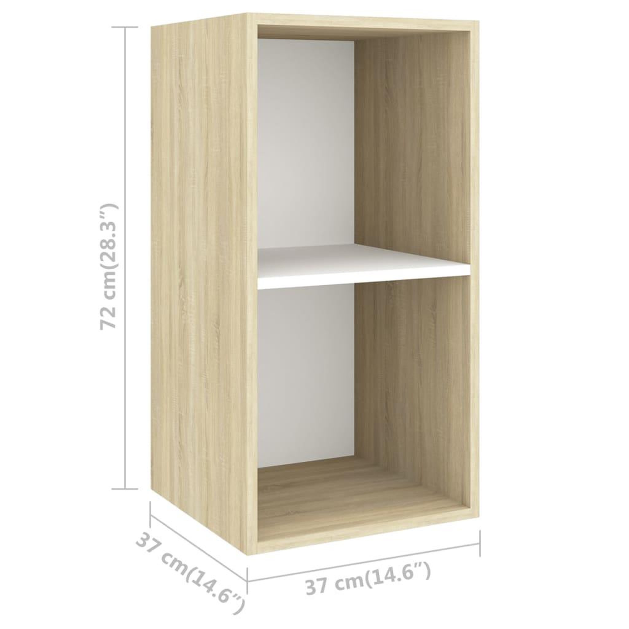 Voir la diapositive 5 : VIDAXL Meubles TV muraux 4 pcs Blanc et chene sonoma Bois d'ingenierie