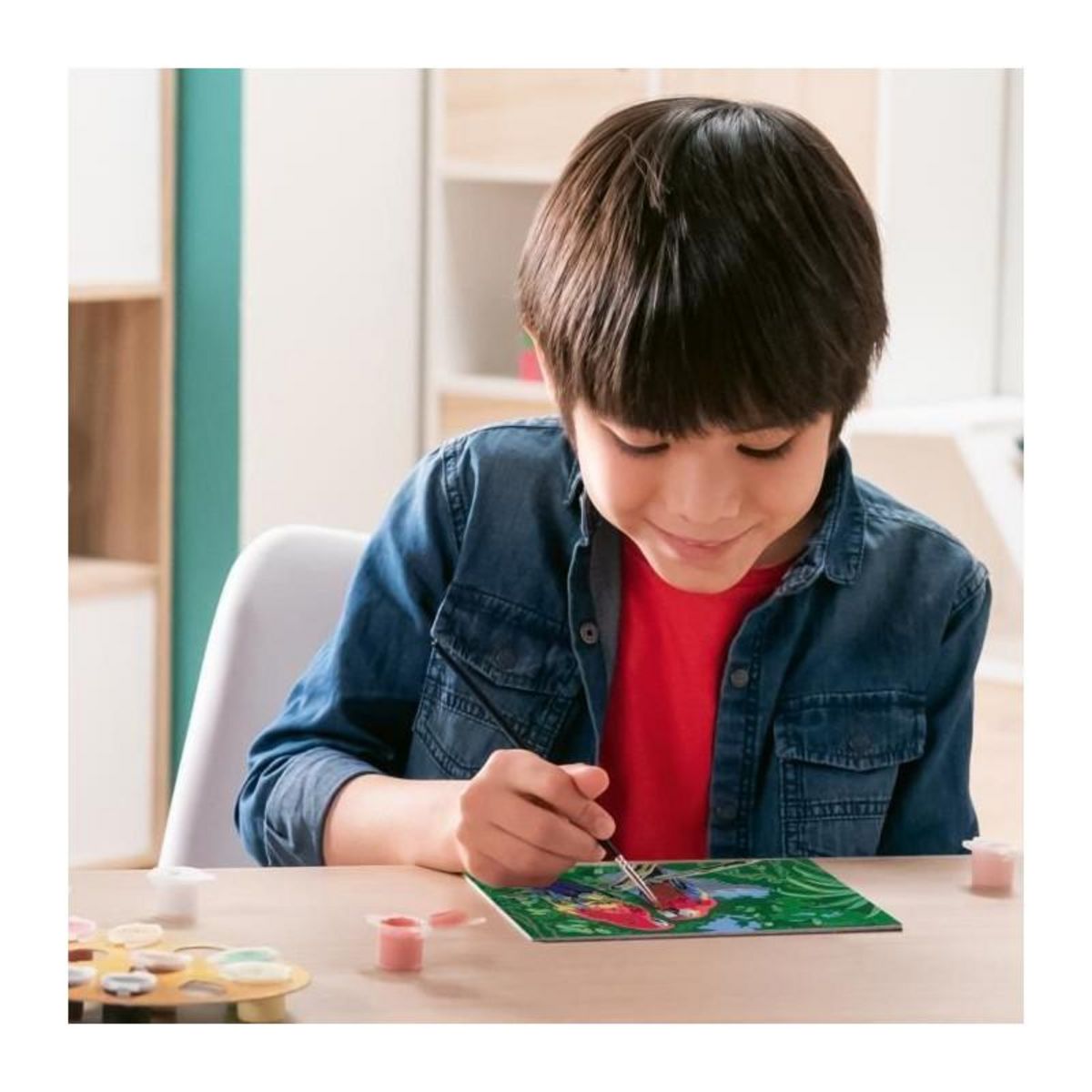 RAVENSBURGER CreArt Kids 31x21cm Perroquets, Kit de peinture par numéros Numéro d'Art, Des 7 ans, 25854, Ravensburger