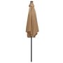 Voir la diapositive 5 : VIDAXL Parasol de jardin avec lumieres LED et mat en aluminium taupe