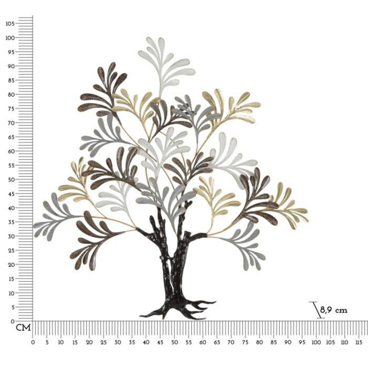 Paris Prix Décoration Murale en Métal  Albero Lixy  100cm Multicolore