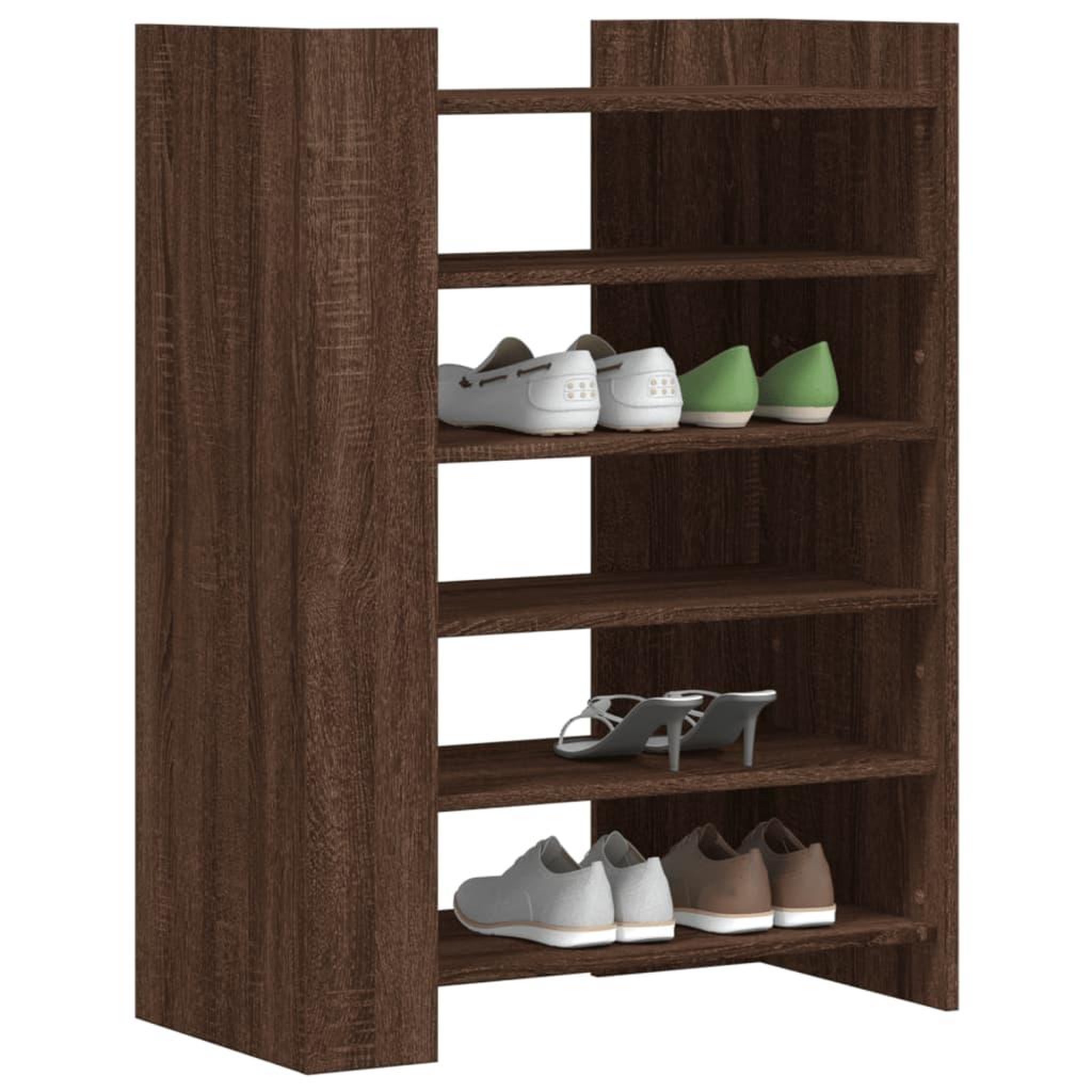 Voir la diapositive 3 : VIDAXL Armoire a chaussures chene marron 74,5x37,5x100 cm