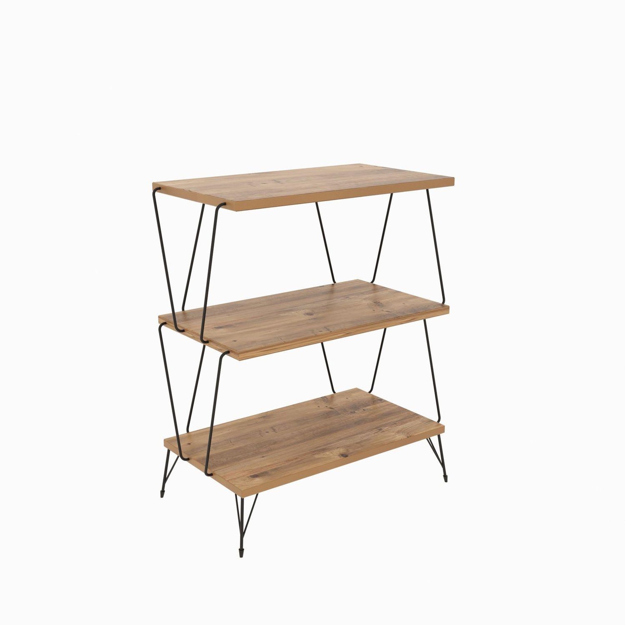 Voir la diapositive 5 : TOILINUX Etagère ouverte design industriel en bois et métal - marron