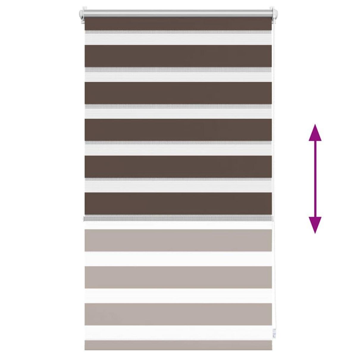 VIDAXL Store enrouleur tamisant 50 x 100 cm marron