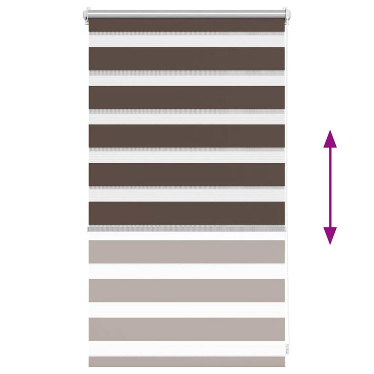 VIDAXL Store enrouleur tamisant 50 x 100 cm marron