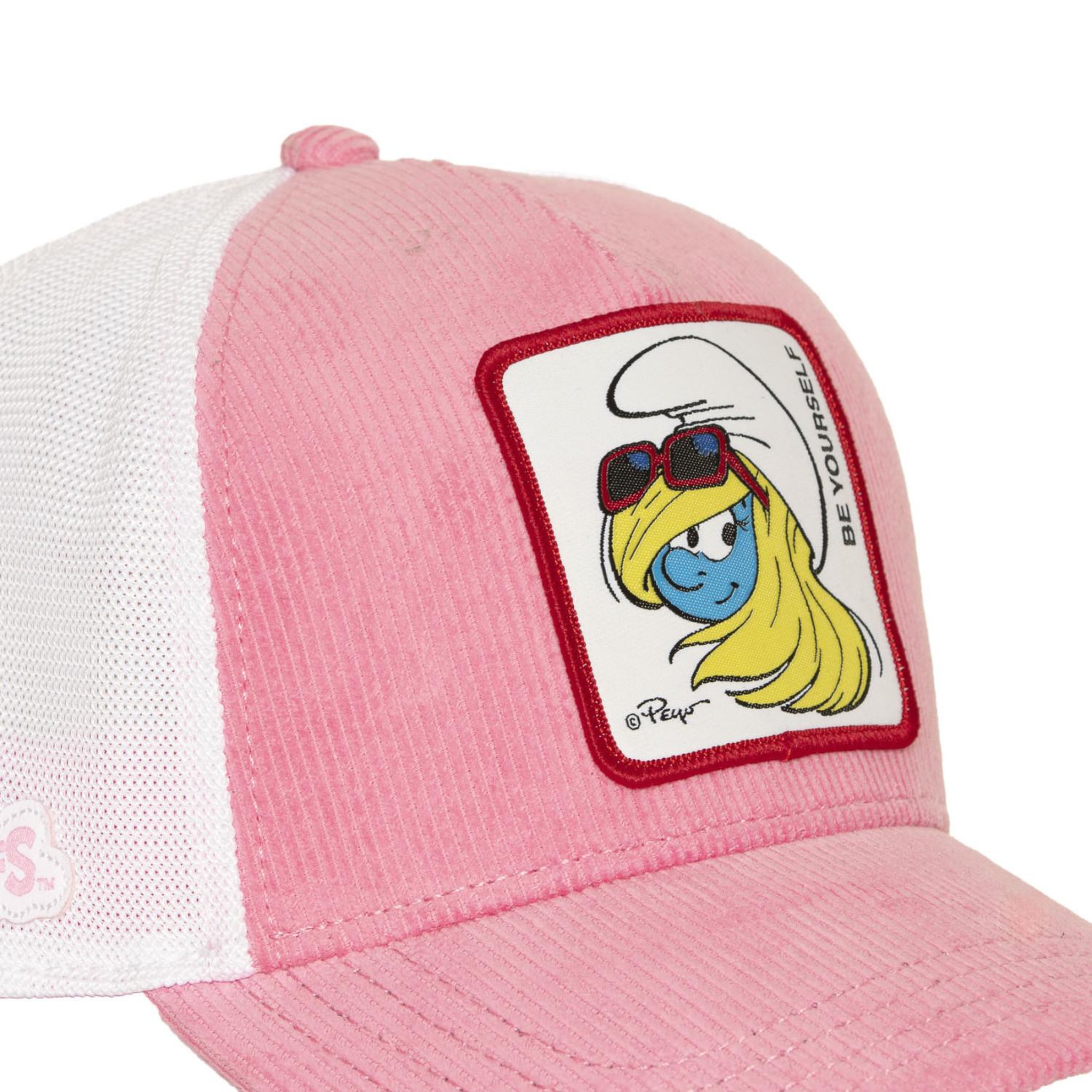 Voir la diapositive 3 : CAPSLAB Casquette baseball effet velours avec filet et patch soft pink