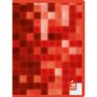 AUCHAN Cahier piqué 24x32cm 96 pages grands carreaux Seyes rouge