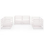 Voir la diapositive 3 : VIDAXL Salon de jardin 6 pcs Blanc Bois de pin massif