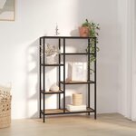 VIDAXL Etagere a livres 80x30x120 cm Acier et bois d'ingenierie