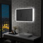 VIDAXL Miroir mural a LED pour salle de bains 100x60 cm