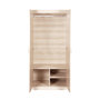 Voir la diapositive 4 : SWEEEK Dressing. armoire. 2 portes avec penderie et rangements LINEAR. panneaux stratifiés et pied en bois de sapin L 80 x P 48 x H 180cm