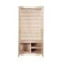 Voir la diapositive 4 : SWEEEK Dressing. armoire. 2 portes avec penderie et rangements LINEAR. panneaux stratifiés et pied en bois de sapin L 80 x P 48 x H 180cm