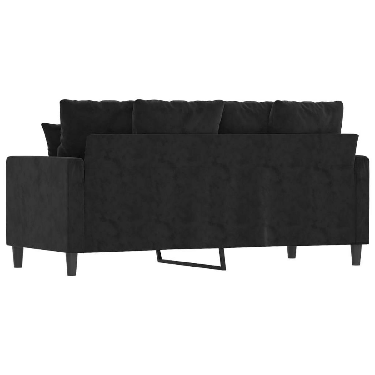 VIDAXL Canape a 2 places Noir 140 cm Velours