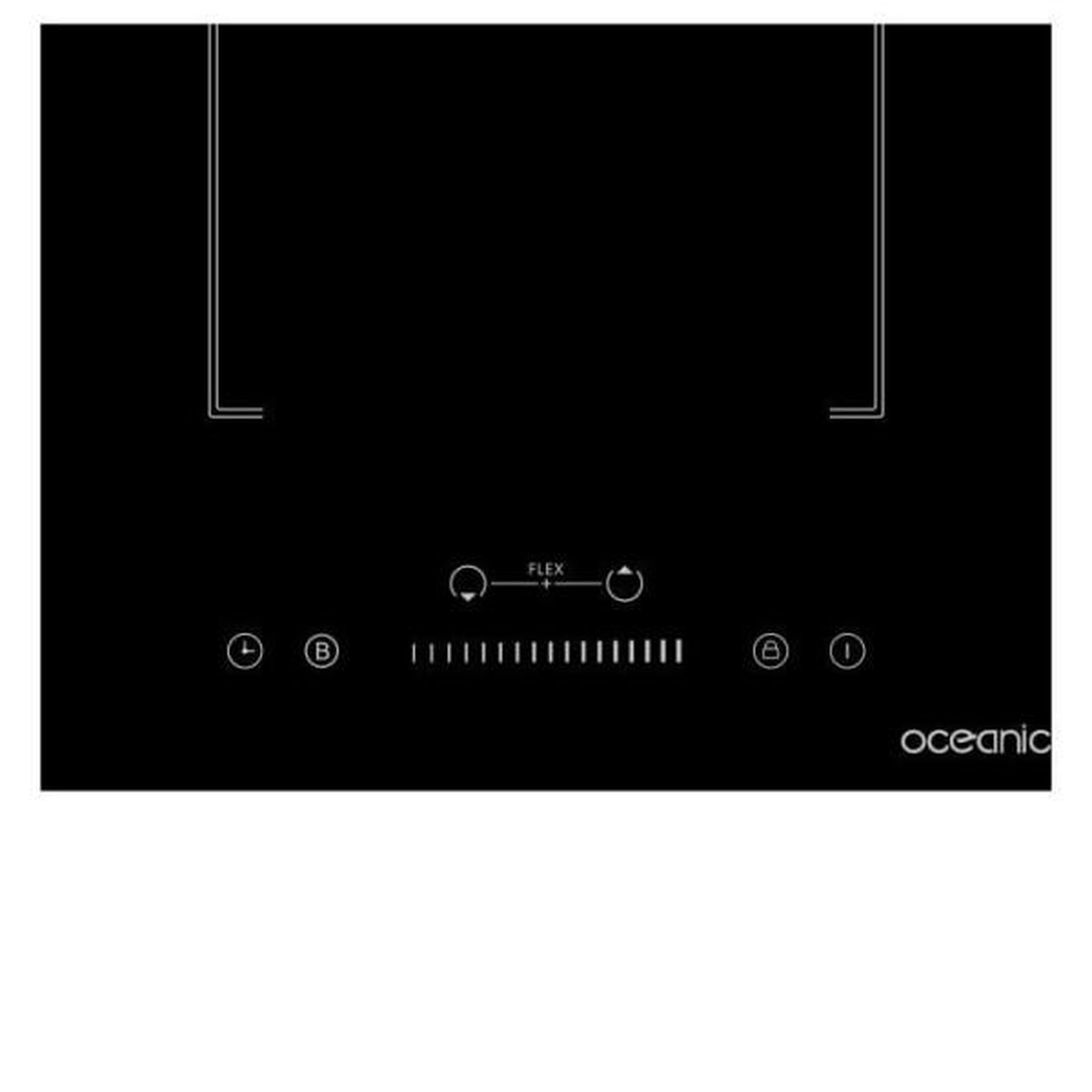 Voir la diapositive 6 : OCEANIC Domino induction encastrable - OCEANIC - OCEATI2Z2BF - 2 foyers avec zone flexible- 3600 W - Noir