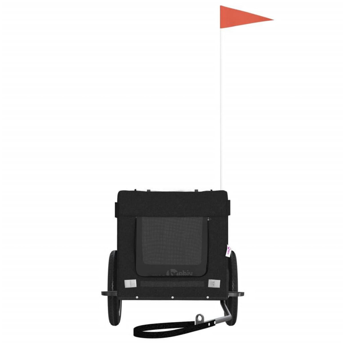 VIDAXL Remorque de velo pour animaux de compagnie noir