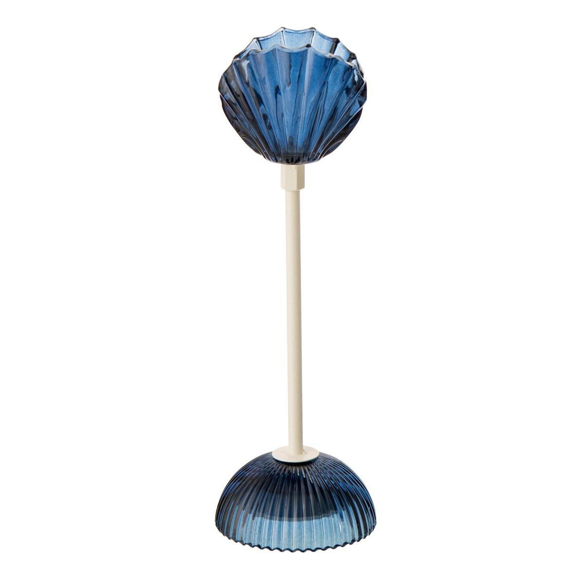 J-LINE Lampe à poser led coquillage  conchiglia  31cm bleu