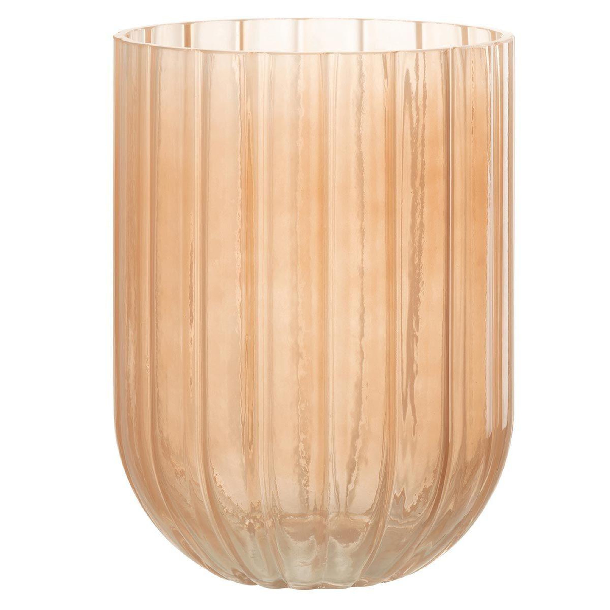 J-LINE Vase Design en Verre  Yoni  20cm Pêche