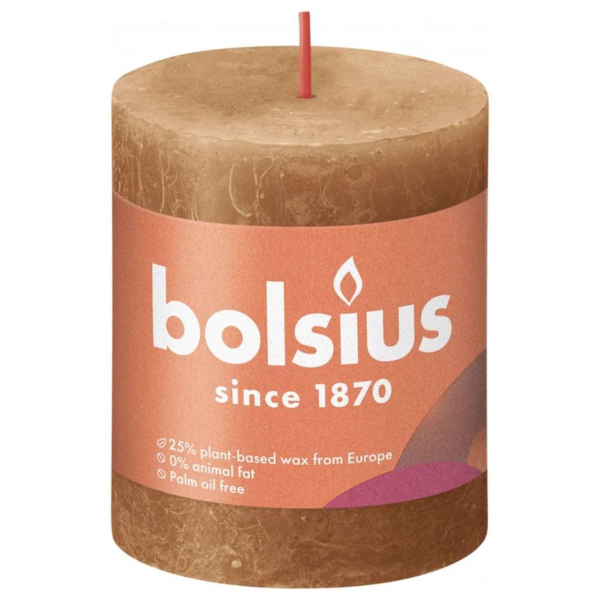 BOLSIUS Bolsius Bougies pilier rustiques Shine 4 pcs 80x68 mm Marron epice