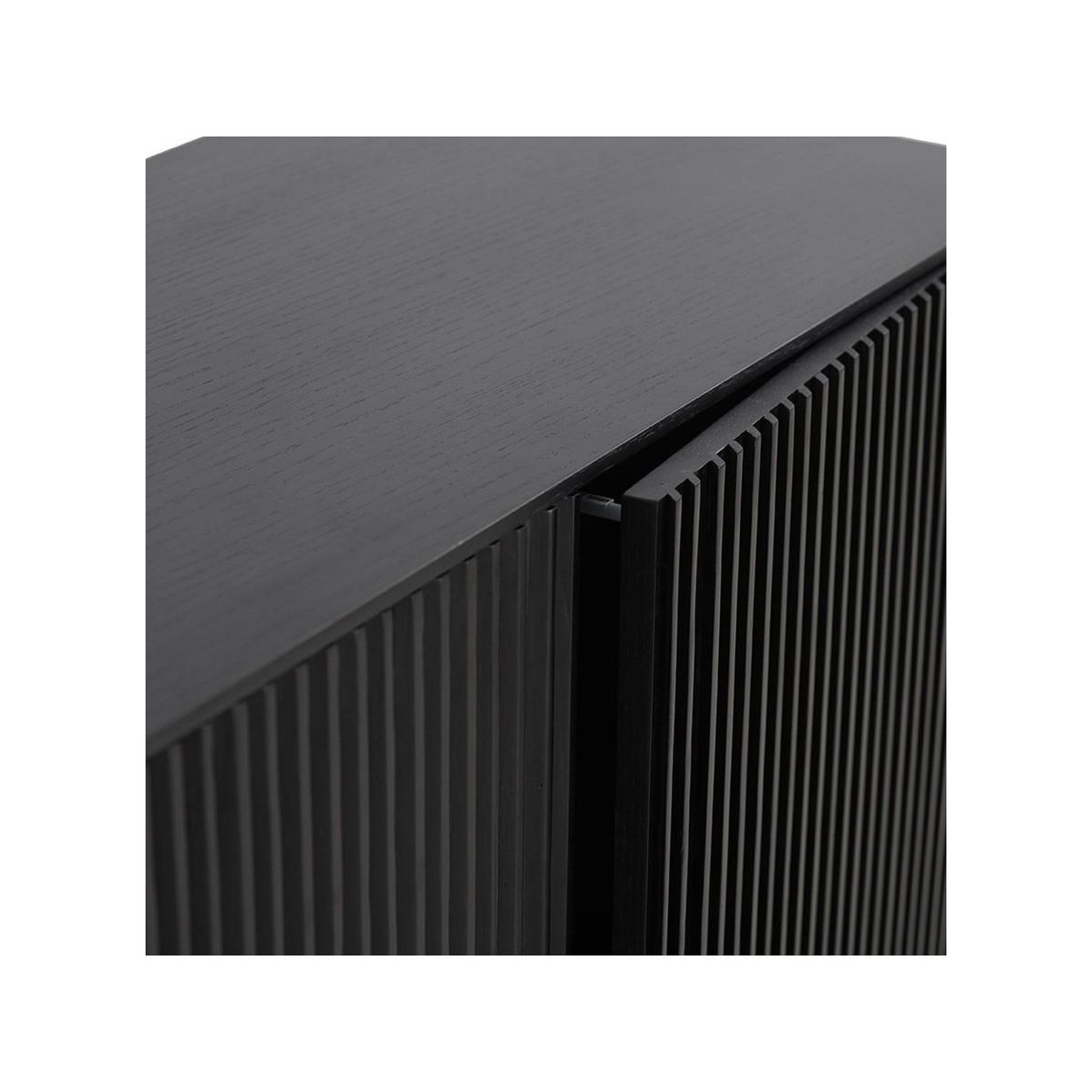 Voir la diapositive 5 : Paris Prix Buffet 3 tiroirs & 2 portes design  lasco  160cm noir