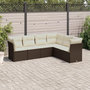 Voir la diapositive 1 : VIDAXL Salon de jardin avec coussins 6 pcs marron resine tressee