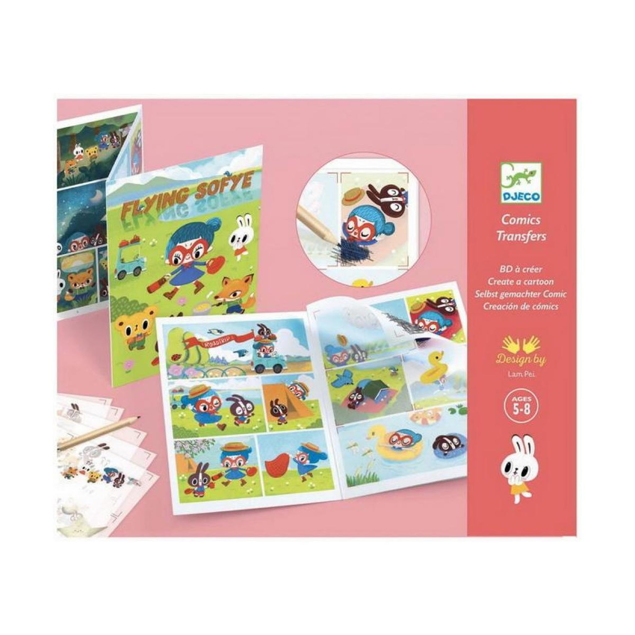 Djeco Pochette decalcomanie Flying Sofye