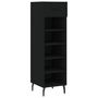 Voir la diapositive 2 : VIDAXL Armoire a chaussures noir 30x35x105 cm bois d'ingenierie